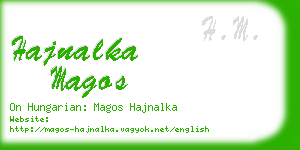 hajnalka magos business card